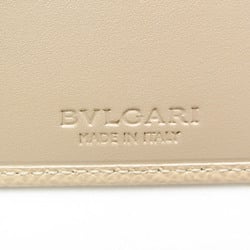 Bvlgari BAEREL Women's Leather Long Wallet (bi-fold) Light Beige