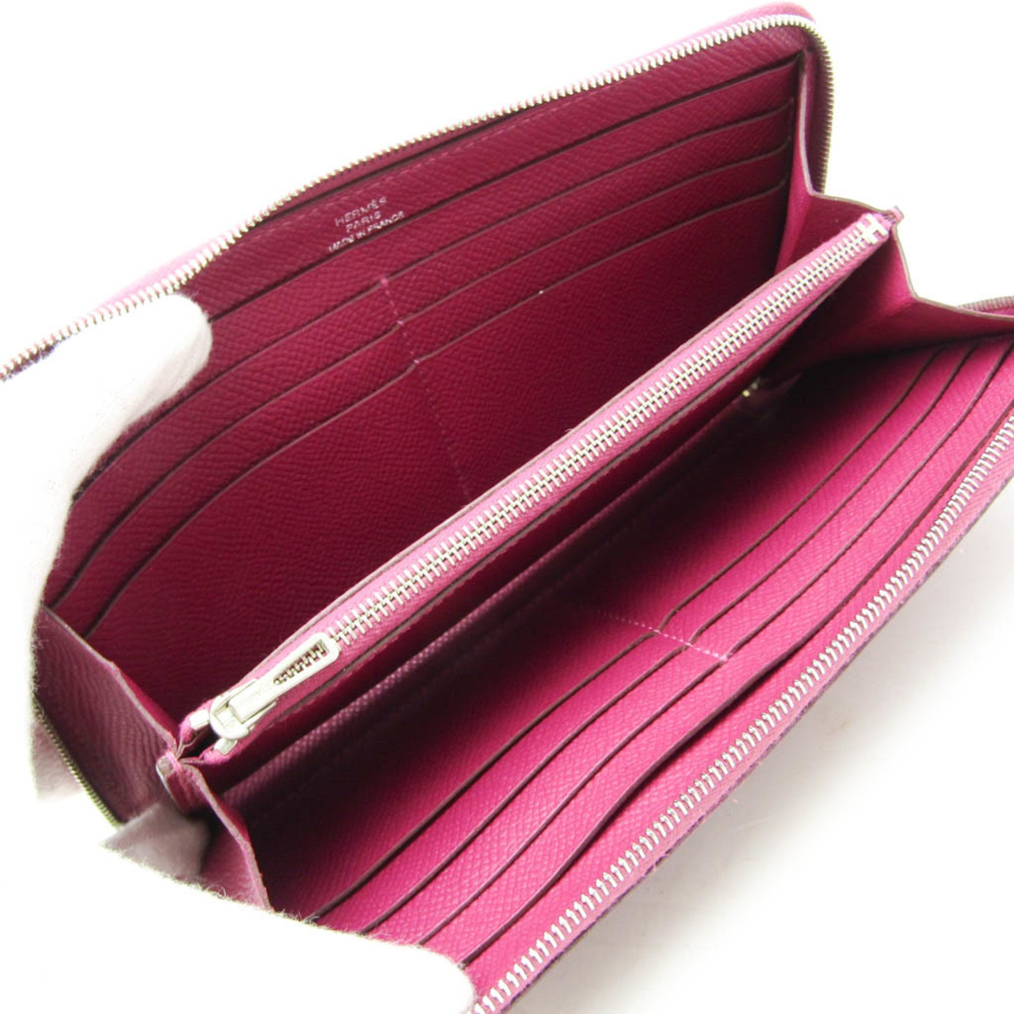 Hermes Asap Long Women,Men Epsom Leather Long Wallet (bi-fold) Purple