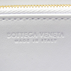 Bottega Veneta Cassette Zip Around Wallet 651368 Men,Women Leather Long Wallet (bi-fold) Light Purple