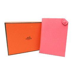 Hermes Tarmac PM Epsom Leather Passport Cover Rose Azalee