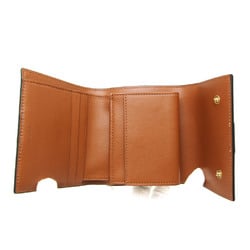 Celine Small Trifold Wallet 10D572BZ9.04LU Women's Coated Canvas,Leather Wallet (tri-fold) Brown,Dark Brown