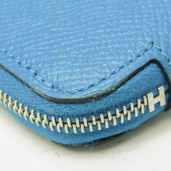 Hermes Azap Silk In Long Men,Women Epsom Leather Long Wallet (bi-fold) Blue