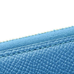 Hermes Azap Silk In Long Men,Women Epsom Leather Long Wallet (bi-fold) Blue