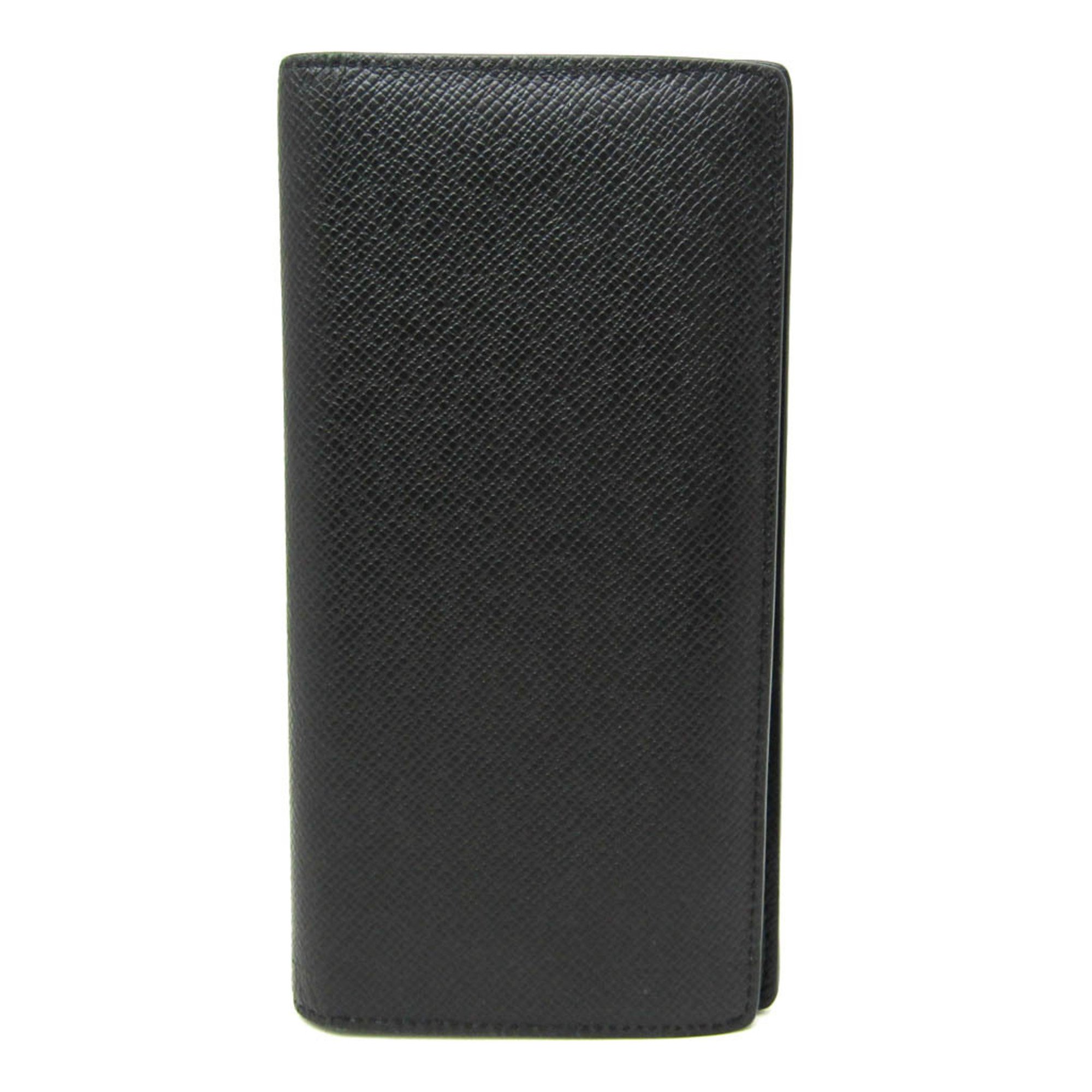 Louis Vuitton Taiga Brazza Wallet M30501 Men's Taiga Leather Long Wallet (bi-fold) Noir