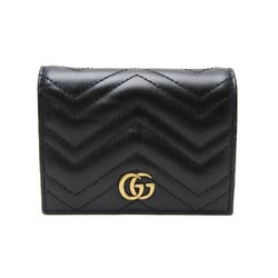 Gucci GG Marmont 466492 Women's Leather Wallet (bi-fold) Black