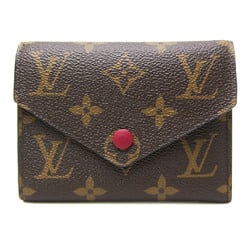 Louis Vuitton Monogram Victorine Wallet M41938 Women's Monogram Wallet (tri-fold) Fuchsia,Monogram