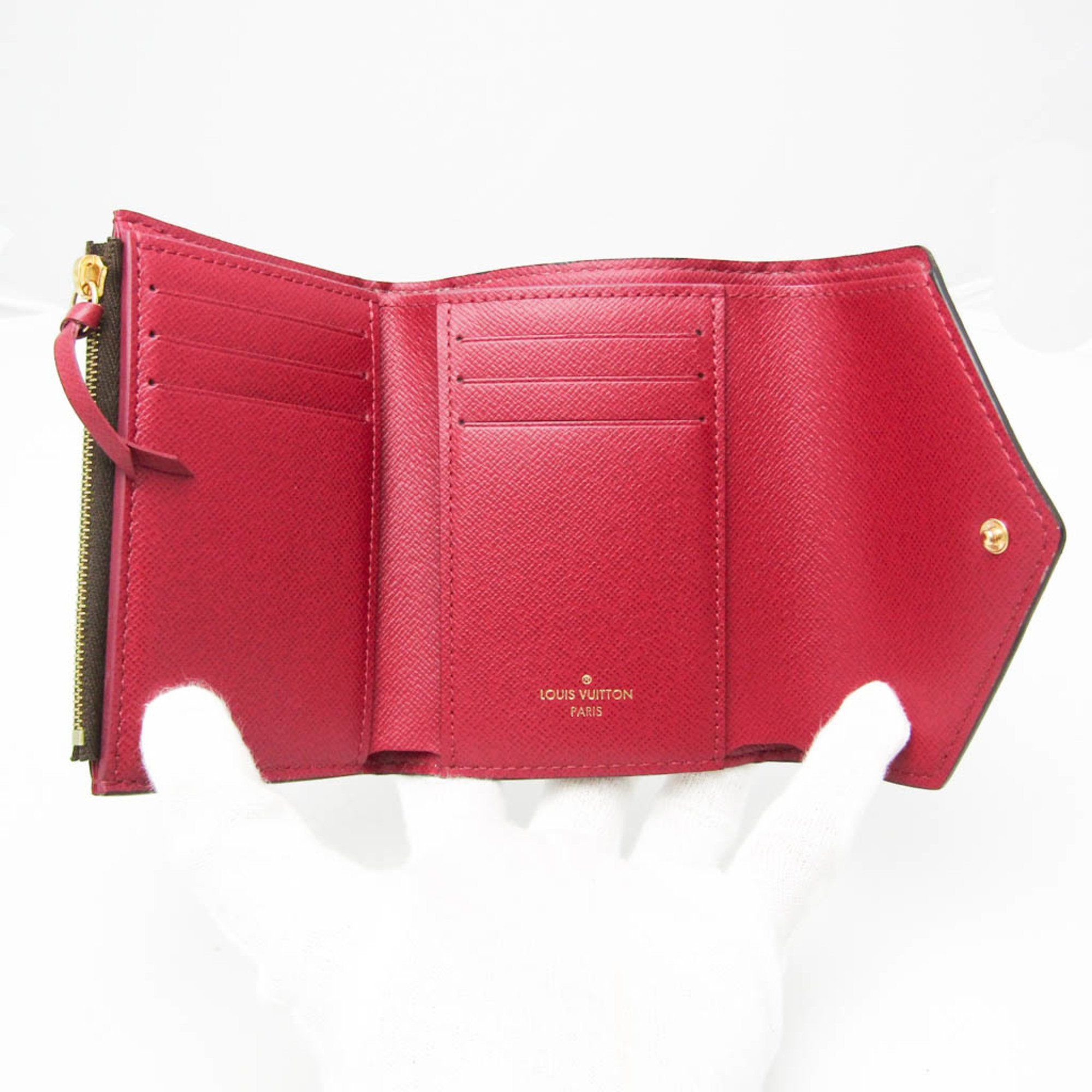 Louis Vuitton Monogram Victorine Wallet M41938 Women's Monogram Wallet (tri-fold) Fuchsia,Monogram