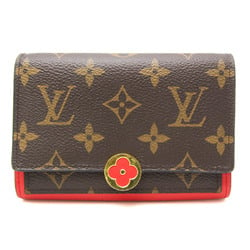 Louis Vuitton Monogram Flore Compact Wallet M64587 Women's Monogram Wallet (bi-fold) Coquelicots,Monogram