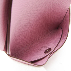 Hermes Calvi Duo Epsom Leather Card Case Pink