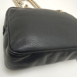 GUCCI Soho 308983 Interlocking G Chain Shoulder Bag Black 252139