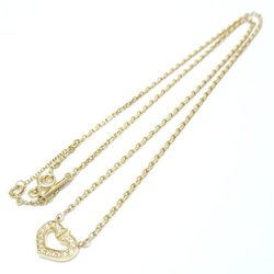 CARTIER C Heart Diamond Necklace B7008200 K18YG Yellow Gold 292474