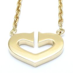 CARTIER C Heart Diamond Necklace B7008200 K18YG Yellow Gold 292474