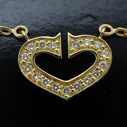 CARTIER C Heart Diamond Necklace B7008200 K18YG Yellow Gold 292474