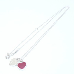 TIFFANY&Co. Tiffany Return to Double Heart Tag Necklace Red Silver 925 292549