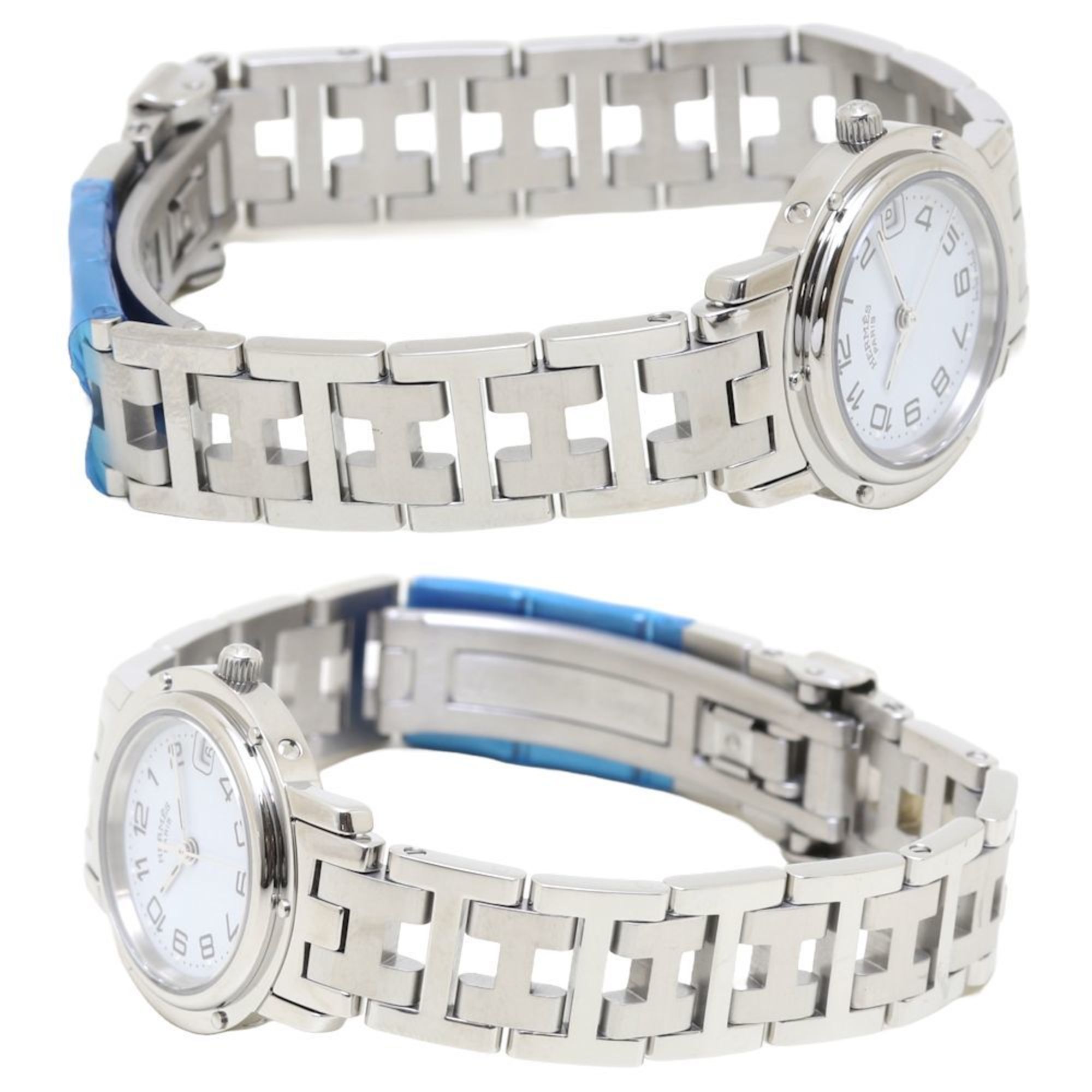 HERMES Clipper CL4.210.130 3758 Old Buckle Stainless Steel Ladies 130265 Watch