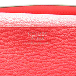 Hermes Bearn Bearn Souffle 039078CKU5 Women's Chevre Leather Long Wallet (bi-fold) Pink