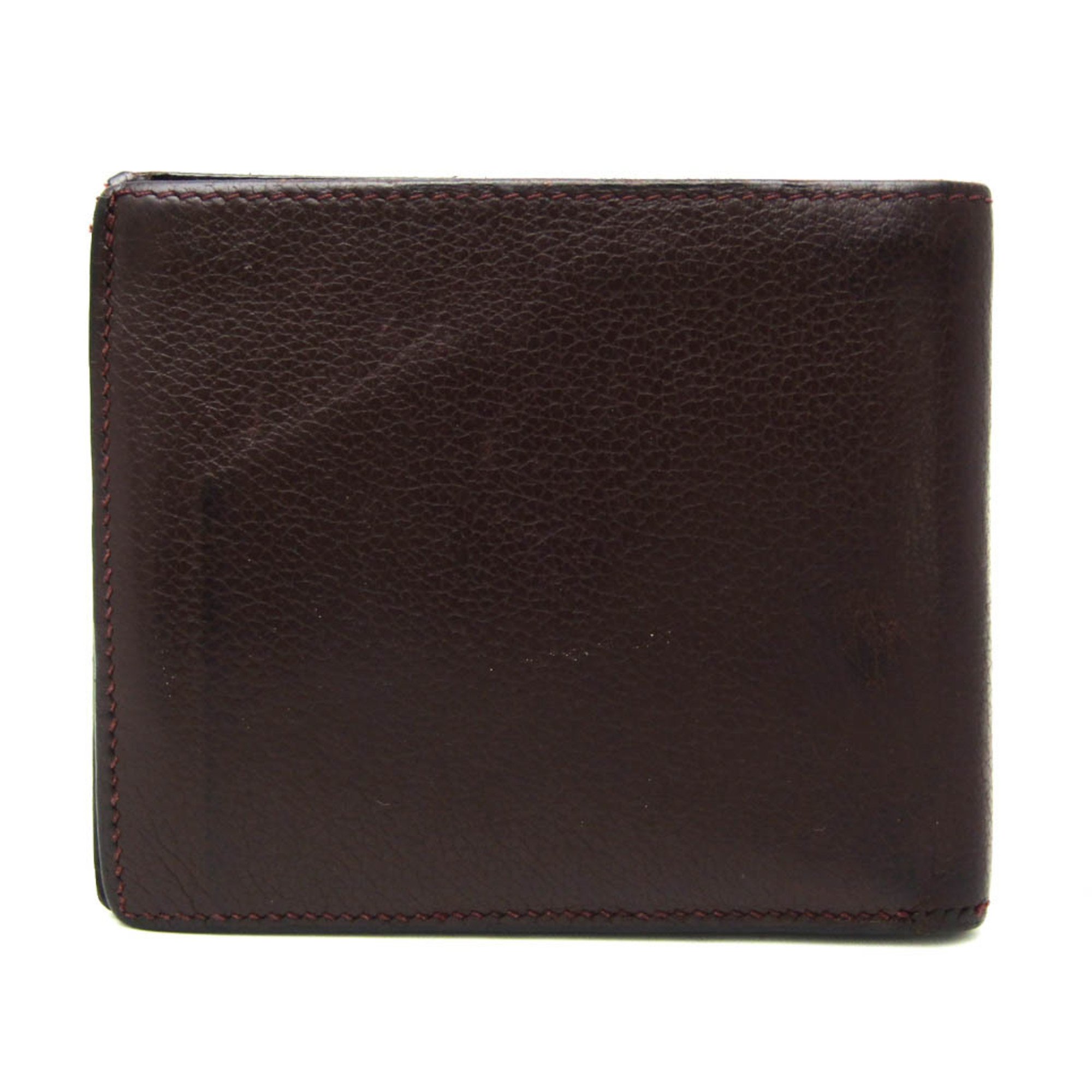 Hermes MC2 Copernicus Men,Women Leather Bill Wallet (bi-fold) Dark Brown