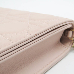 Christian Dior Cannage/Lady Dior Women's Leather Pouch,Shoulder Bag Baby Pink