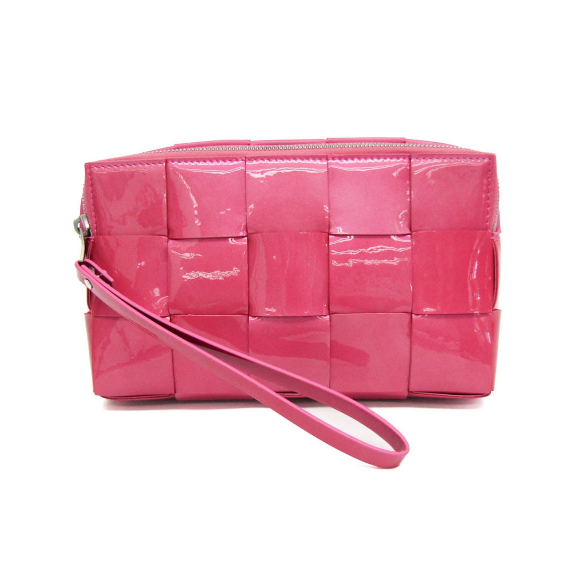 Bottega Veneta Cassette Women's Leather Clutch Bag Pink