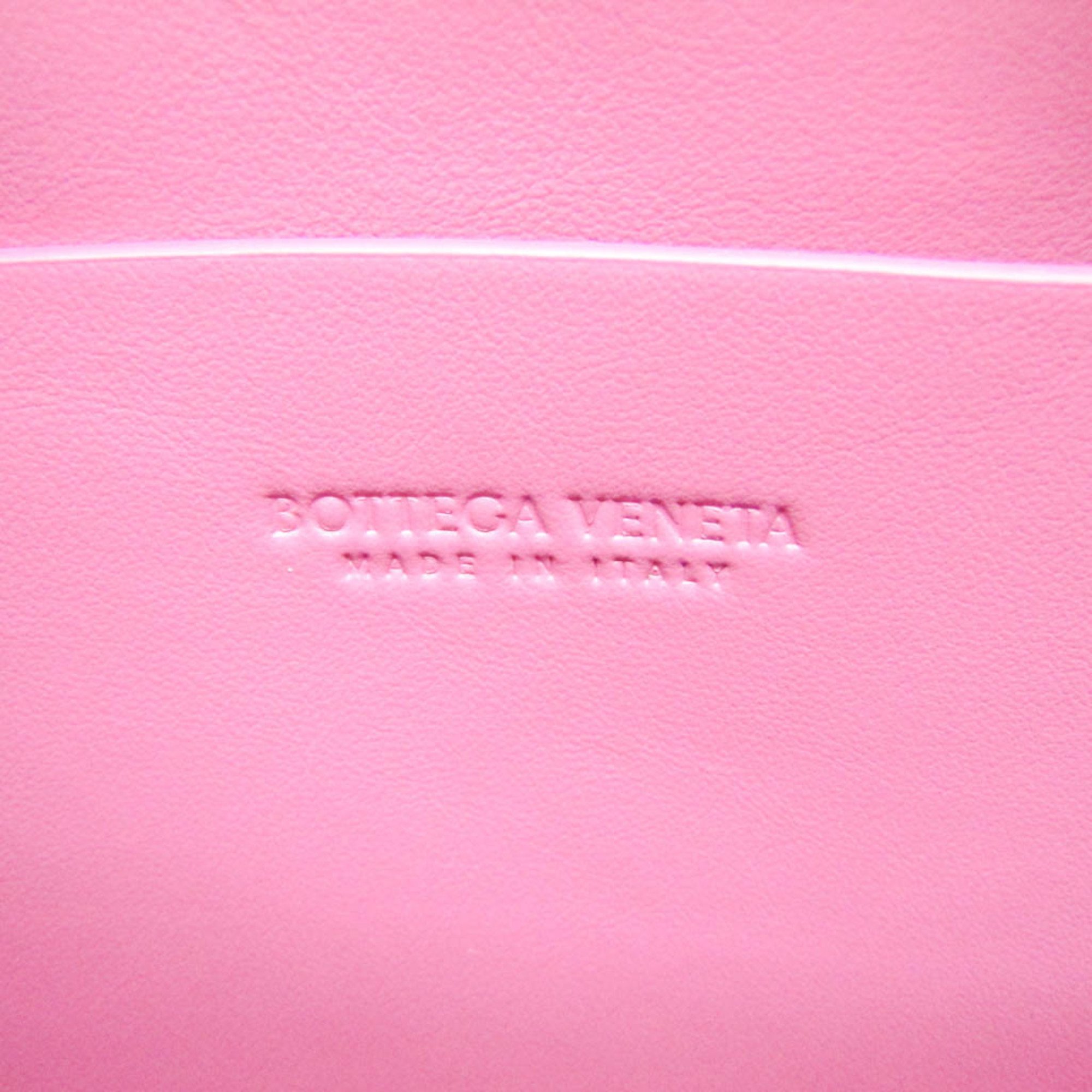 Bottega Veneta Cassette Women's Leather Clutch Bag Pink