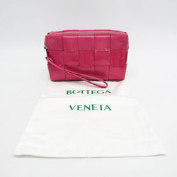 Bottega Veneta Cassette Women's Leather Clutch Bag Pink