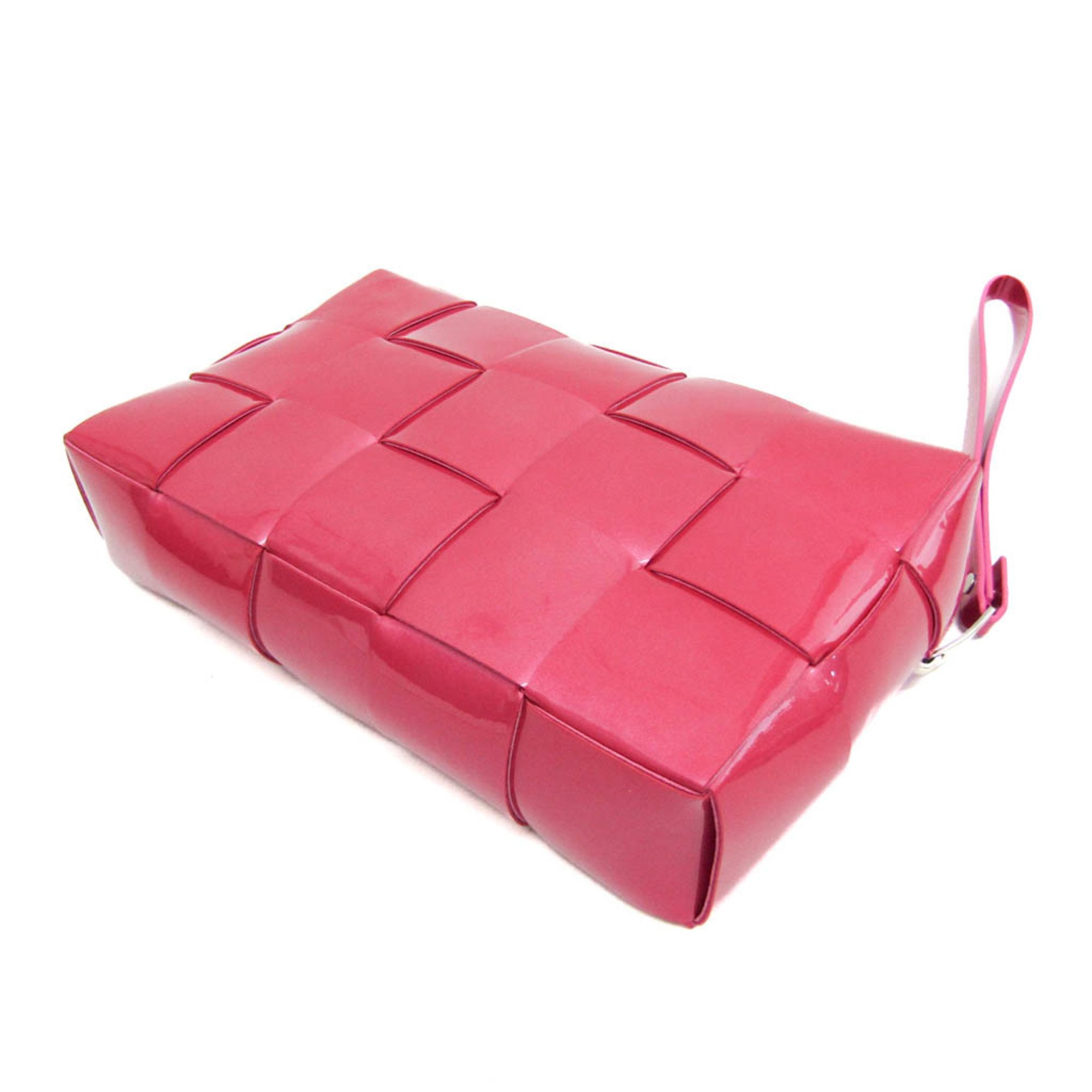 Bottega Veneta Cassette Women's Leather Clutch Bag Pink