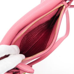 Prada VIT.DAINO 1BH031 Women's Leather Shoulder Bag Pink