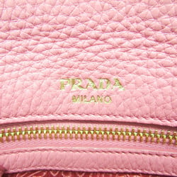 Prada VIT.DAINO 1BH031 Women's Leather Shoulder Bag Pink