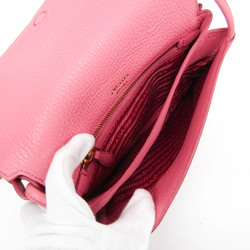 Prada VIT.DAINO 1BH031 Women's Leather Shoulder Bag Pink