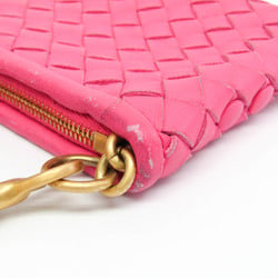 Bottega Veneta Intrecciato Mini Shoulder Pouch Women's Leather Pouch,Shoulder Bag Pink