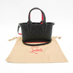 Christian Louboutin CABATA 3225080 Women's Leather Handbag,Shoulder Bag Black,Red Color