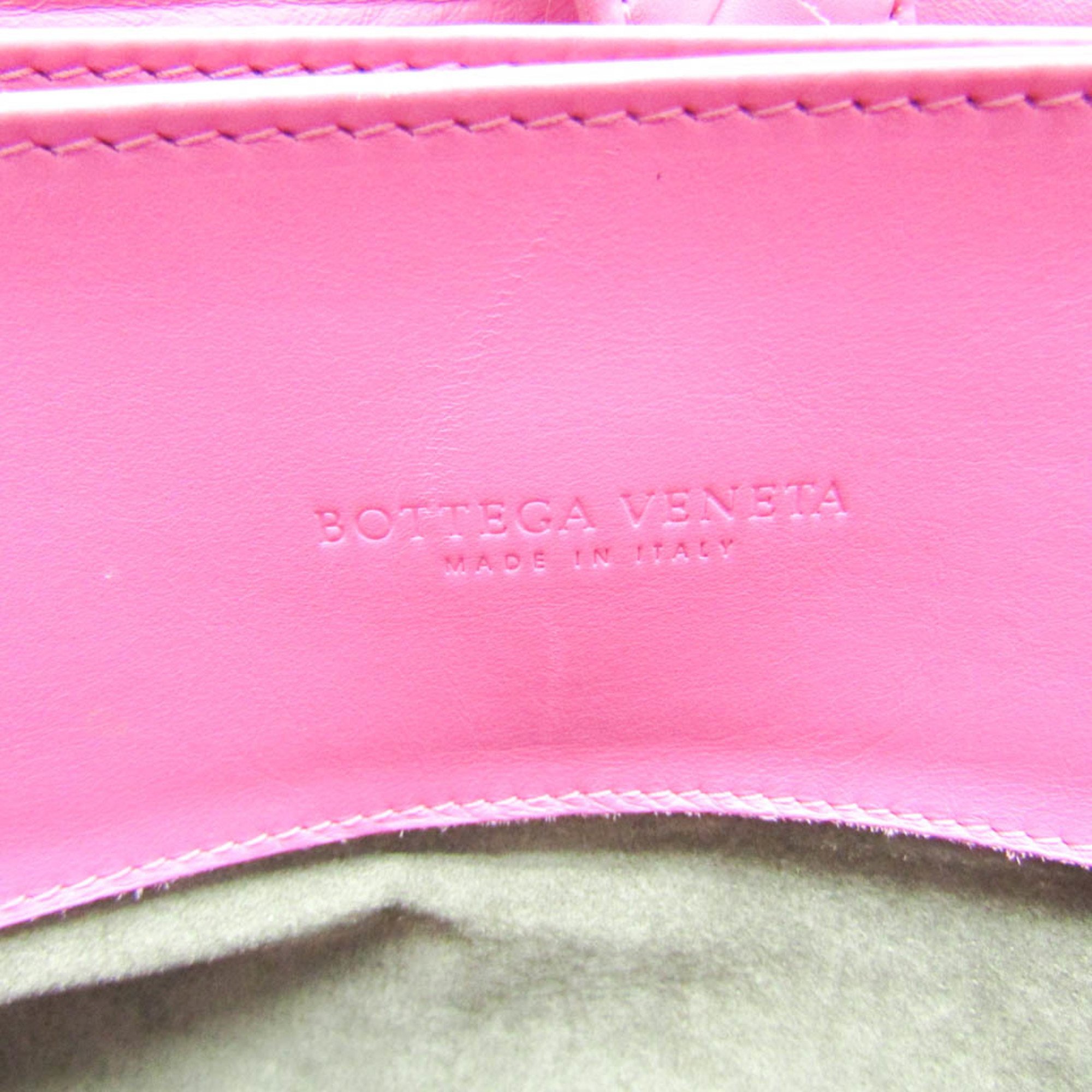 Bottega Veneta Intrecciato Women's Leather Handbag,Tote Bag Pink