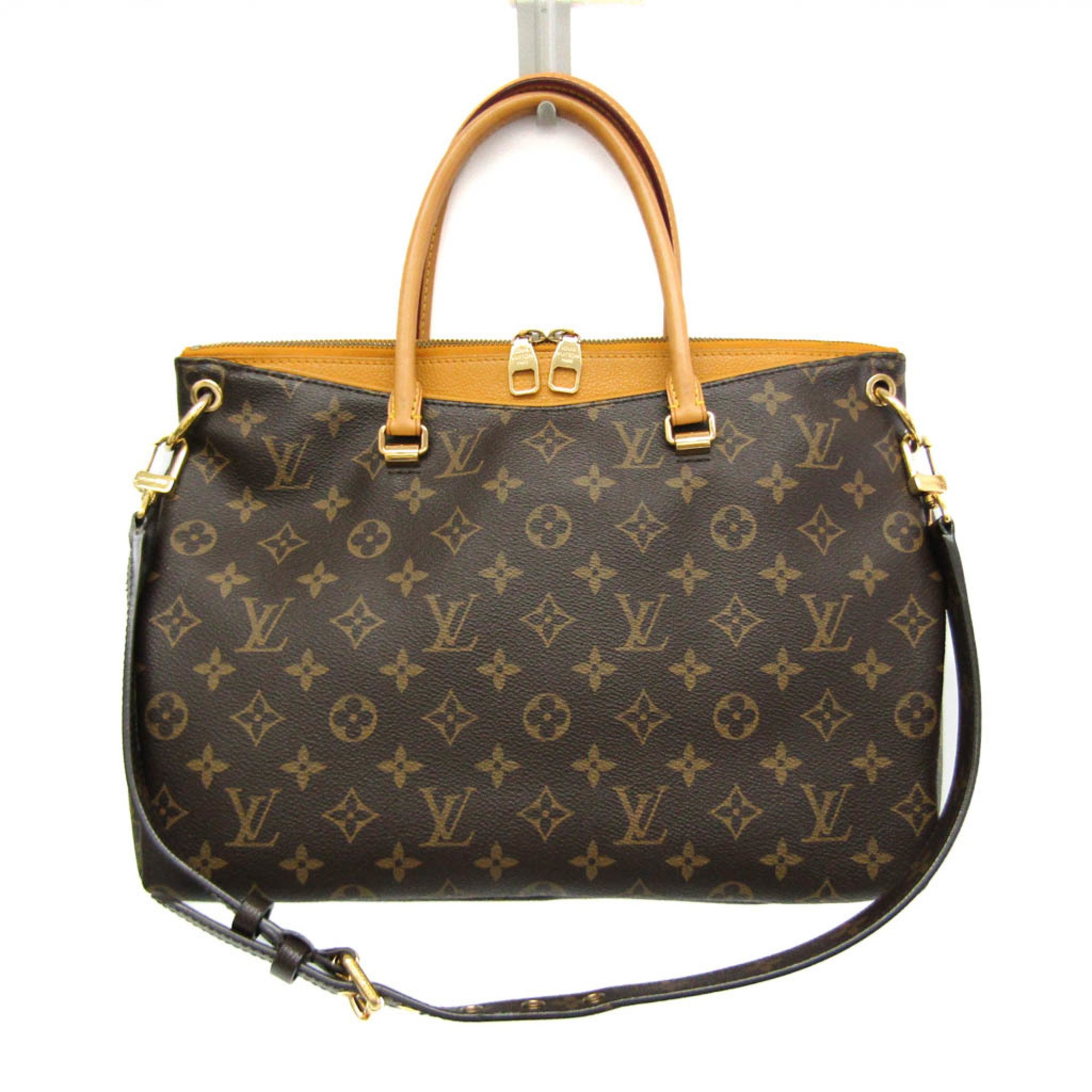 Louis Vuitton Monogram Pallas M40929 Women's Handbag,Shoulder Bag Brown,Saffron