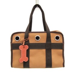 Hermes Dog Bag H800639EK01 Women,Men Nylon Canvas Handbag Brown,Dark Brown