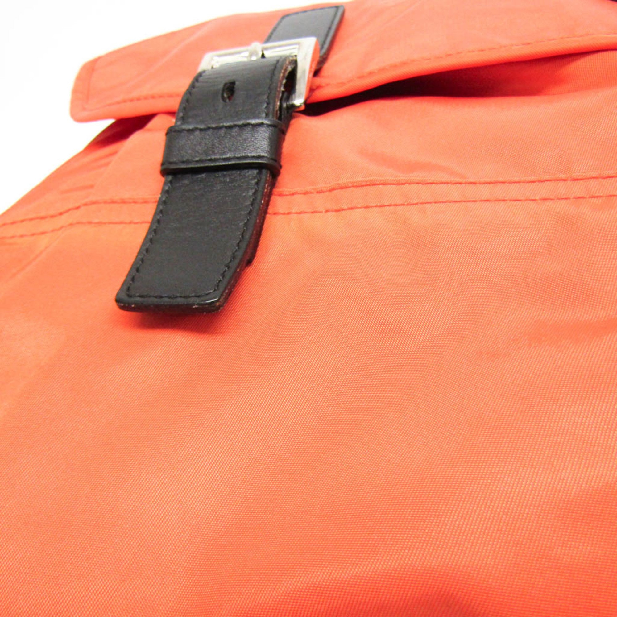 Prada VELA BT0696 Men's Nylon Messenger Bag Orange