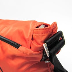 Prada VELA BT0696 Men's Nylon Messenger Bag Orange