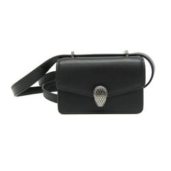 Bvlgari Serpenti Forever Micro Bag 293914 Men,Women Leather Shoulder Bag Black