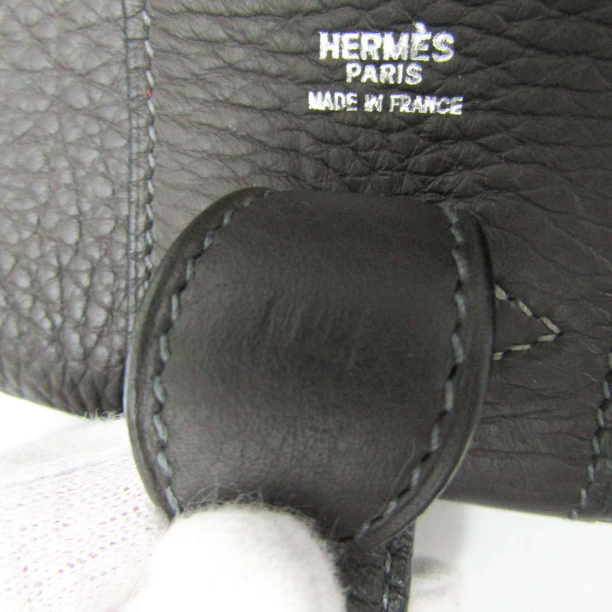 Hermes Intercity Women's Taurillon Clemence Leather Handbag,Vanity Bag Etain