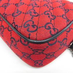 Gucci GG Marmont Limited Edition 447632 Women's Jacquard Shoulder Bag Red Color