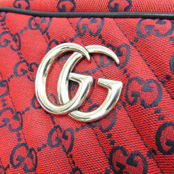 Gucci GG Marmont Limited Edition 447632 Women's Jacquard Shoulder Bag Red Color