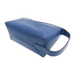 Loewe Puzzle Fold Wash Bag C510WBPX01 Men,Women Leather Clutch Bag,Handbag Blue