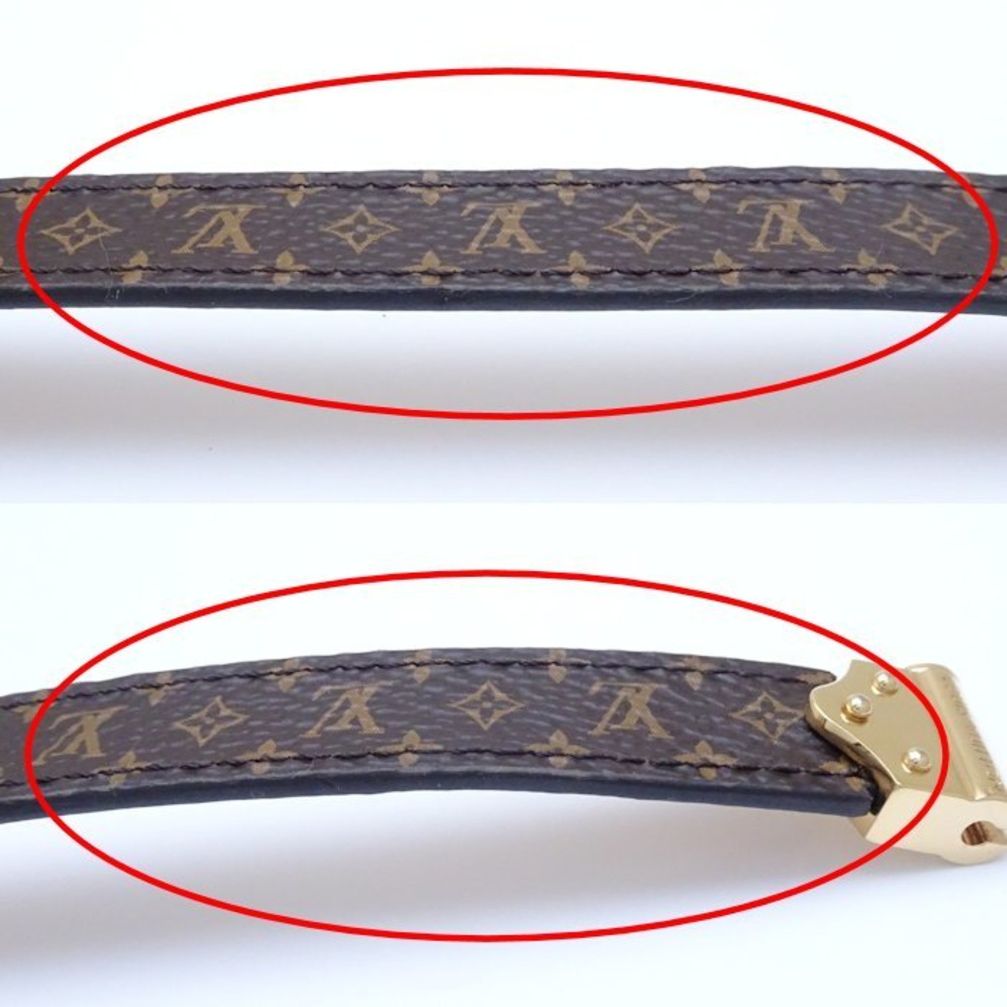 LOUIS VUITTON Louis Vuitton Bracelet Spirit #17 Monogram Canvas M6689 292560