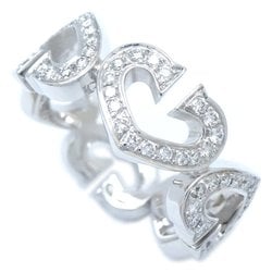 CARTIER C Heart Ring Full Diamond #50 K18WG White Gold 292477