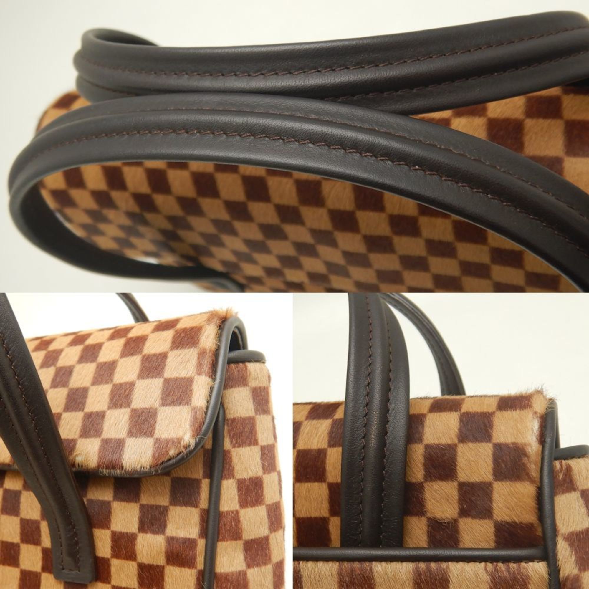 LOUIS VUITTON Damier Sauvage Lion M92131 Handbag Brown 252146