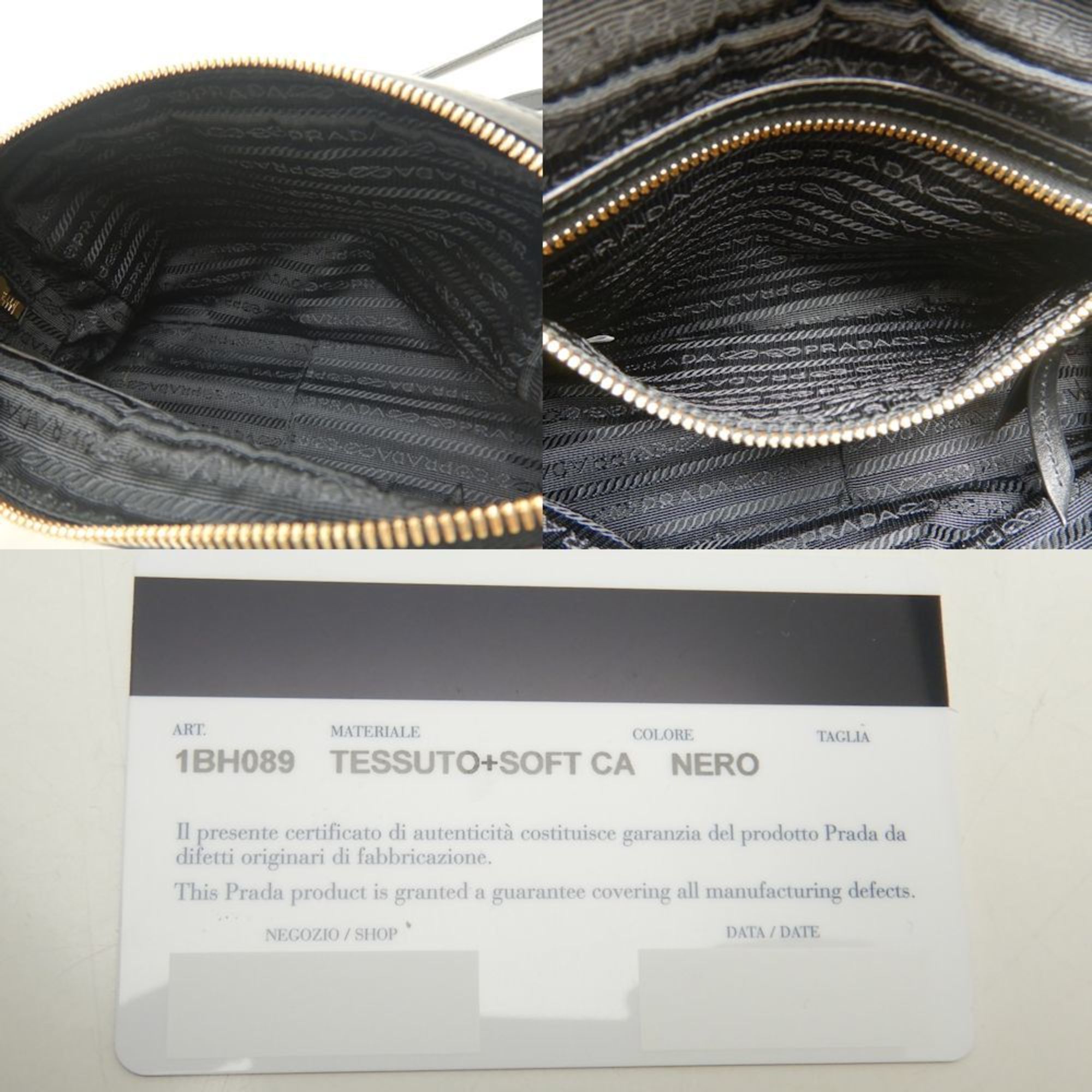 PRADA 1BH089 Shoulder Bag Tessuto Nylon NERO 252154