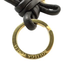 BOTTEGA VENETA Triangle Key Ring Leather Black 180777