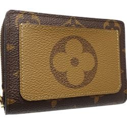 LOUIS VUITTON Louis Vuitton Bi-fold Wallet M81461 Portefeuille Lou Monogram Giant Reverse Brown Beige 180771