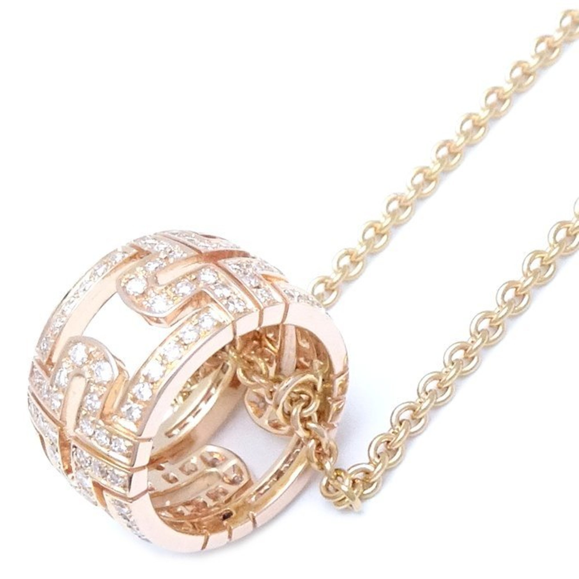 BVLGARI Parentesi Necklace Full Diamond K18PG Pink Gold 292513