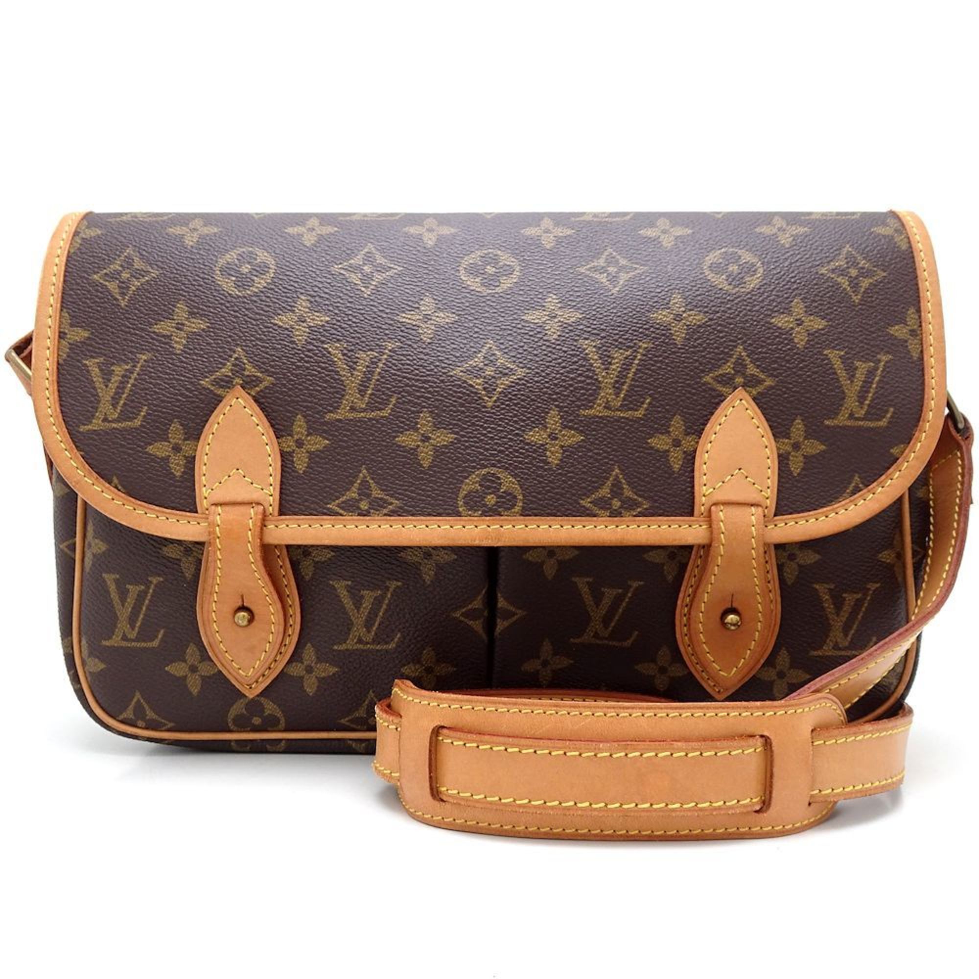 LOUIS VUITTON Louis Vuitton Monogram Gibessier MM M42247 Shoulder Bag Brown 351678