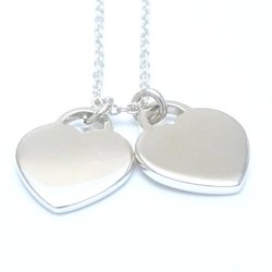 TIFFANY&Co. Tiffany Return to Double Heart Tag Necklace Blue Silver 925 292521